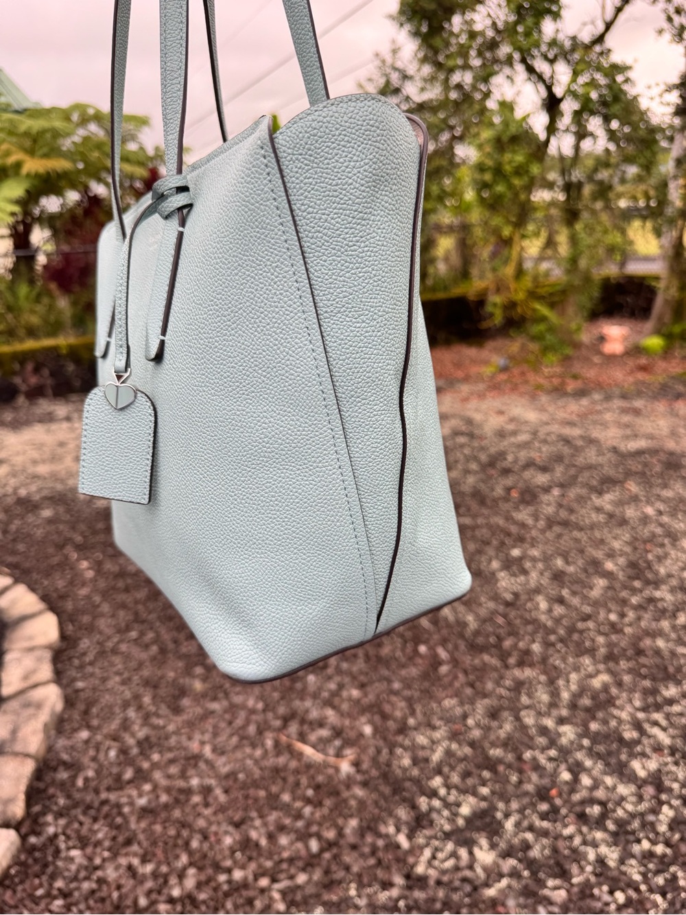 Kate Spade New York Blue Pebbled Leather Zip Tote Shoulder Bag - Picture 4 of 16